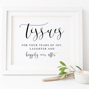 For Your Happy Tears Sign-Wedding Tissues Sign-Happy Tears Sign-Wedding Tissues Printable.-Wedding Printables-Wedding Ceremony Sign.