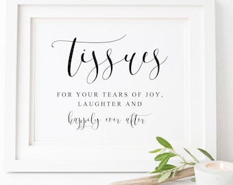 For Your Happy Tears Sign-Wedding Tissues Sign-Happy Tears Sign-Wedding Tissues Printable.-Wedding Printables-Wedding Ceremony Sign.