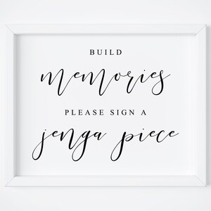 Build Memories Please Sign A Jenga Piece.Jenga Guestbook Sign.Jenga Guest Book.Wedding Jenga Sign.Wedding Signs.Wedding Signage.Reception.