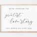 Greatest Love Story Printable. Wedding Sign. Love Story Sign. Bedroom ...