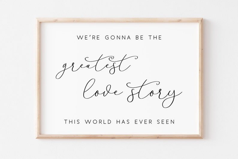 Greatest Love Story Printable. Wedding Sign. Love Story Sign. | Etsy