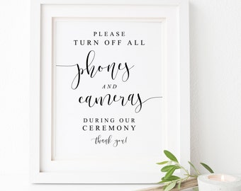 Unplugged Ceremony Sign. Unplugged Wedding Sign. Unplugged Sign. Wedding Ceremony Sign. Wedding Signs. Turn Off All Phones Wedding Sign.