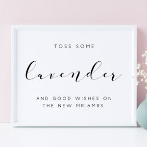 Lavender Toss Sign. Wedding Send Off. Wedding Lavender Confetti. Wedding Confetti Sign. Wedding Toss Sign. Wedding Ceremony Sign. Signs.