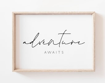 Abenteuer erwartet druckbare Kunst. Abenteuer Wandkunst. Druckbare Wandkunst. Abenteuer Druck. Kinderzimmer Dekor. Abenteuer Poster. Fernweh Drucke.