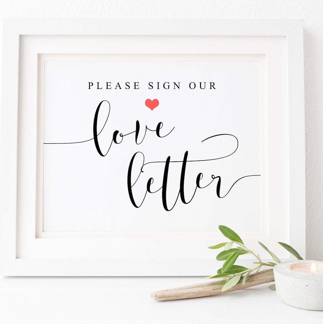 Please Sign Our Love Letter-wedding Letter Guestbook Sign-love Letter ...