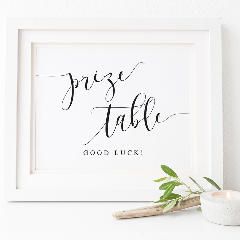 Prize Table Sign.prize Table Printable.bridal Shower Party | Etsy