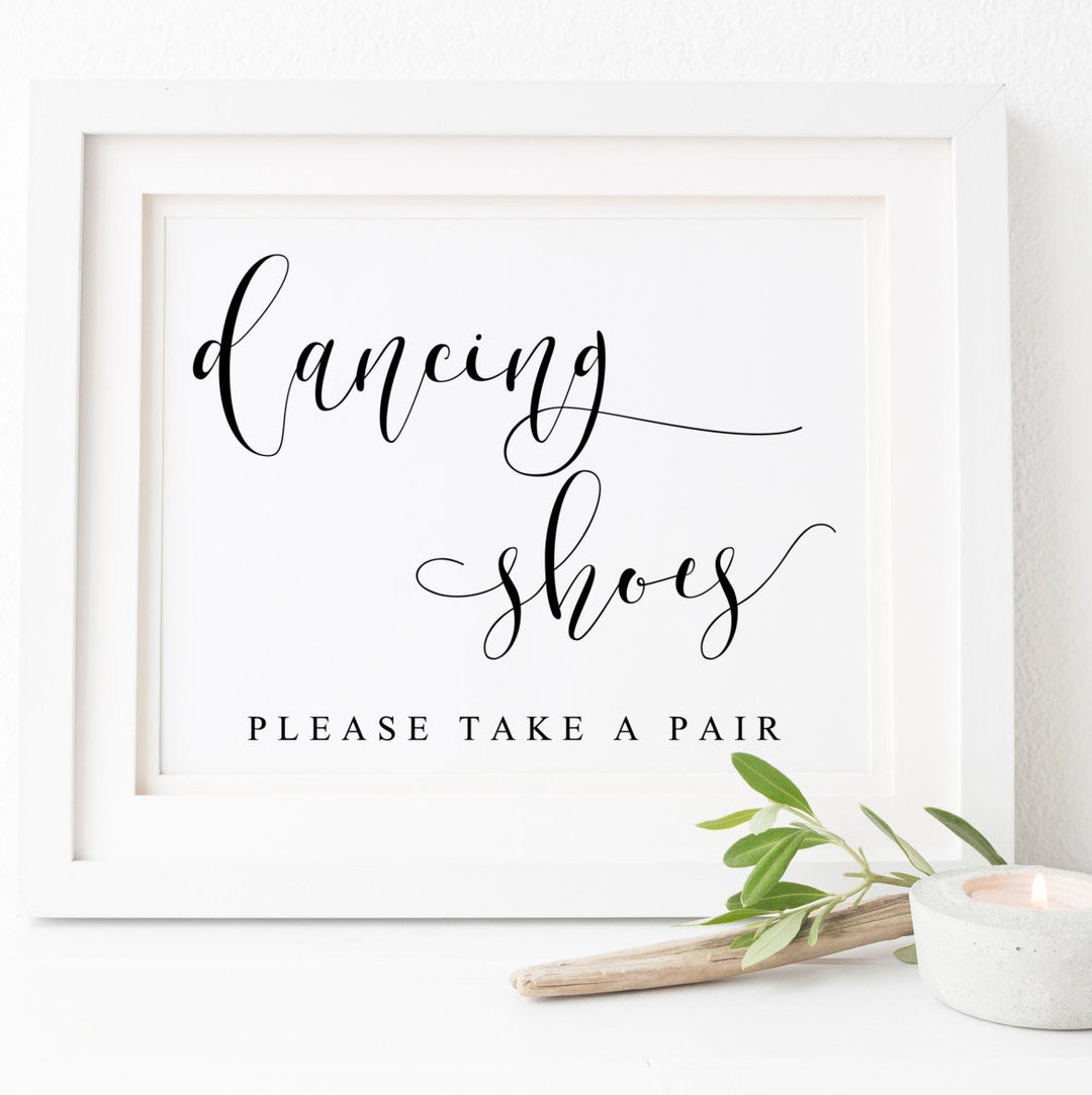 Dancing Shoes Sign. Wedding Dancing Shoes Sign. Dancing Shoes Wedding