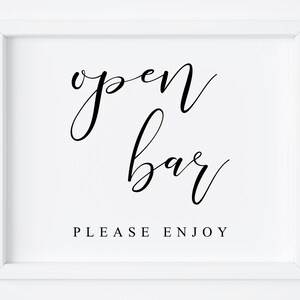 Wedding Open Bar Sign,Wedding Bar Sign,Wedding Drinks Sign,Wedding Signs,Printable Bar Sign,Reception Bar,Open Bar Sign,Bar Wedding Print