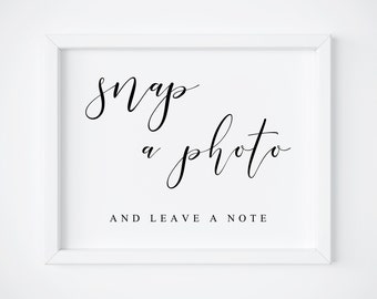Snap A Photo And Leave A Note-Wedding Guestbook Sign-Photo Guestbook Sign-Wedding Reception-Guestbook Sign-Photo Guest Book Sign-Guest Book.