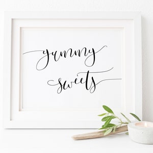 Yummy Sweets Sign.Dessert Bar Sign.Sweet Treat Sign.Dessert Table Sign.Donut Sign.Wedding Sings.Baby Shower Sweets Sign.Candy Bar Sign.Signs