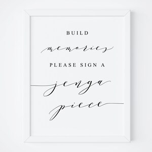 Build Memories Please Sign A Jenga Piece.Jenga Guestbook Sign.Jenga Guest Book.Wedding Jenga Sign.Wedding Signs.Wedding Signage.Reception.