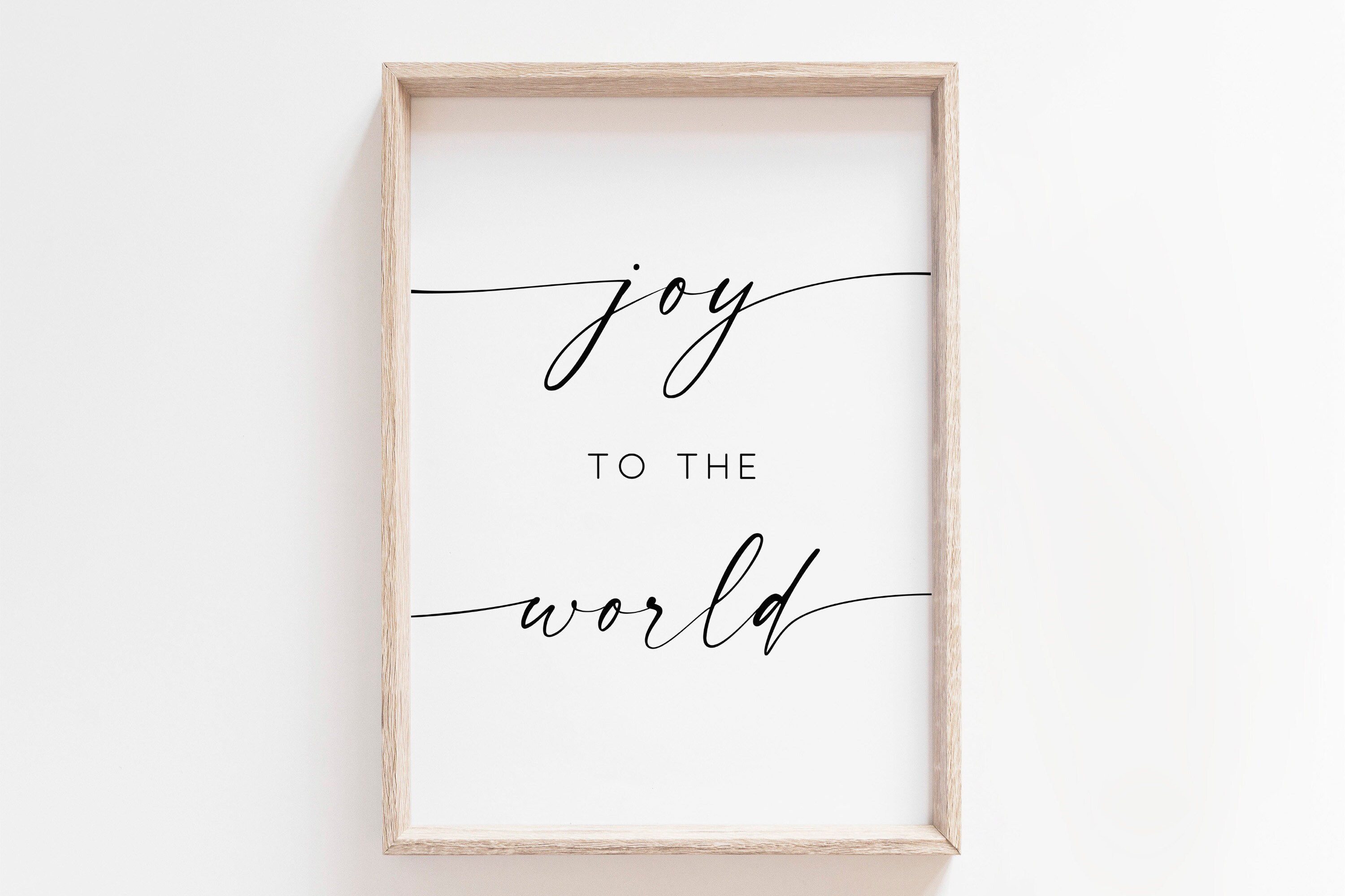 Joy to the World Printable Art. Christmas Print Wall Art. Holiday