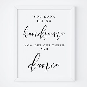You Look Oh So Handsome Sign-Mens Bathroom Wedding Sign-Wedding Restroom Sign-Gentlemen Restroom Sign-Mens Bathroom Printable.