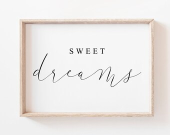 Sweet Dreams Printable Art. Nursery Decor. Bedroom Wall Art. Nursery wall art. Kids Wall Art. Sweet Dreams Wall Art. Bedroom Prints.Wall Art