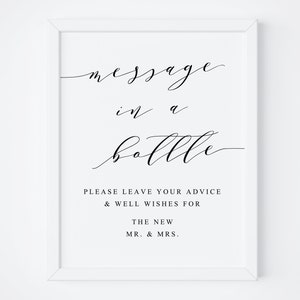 Message In A Bottle Sign-Wedding Guestbook Sign-Wedding Signs-Message in a Bottle Printable-Message in a Bottle Wedding-Guestbook Sign.