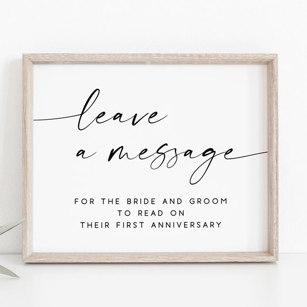 Leave A Message For The Bride & Groom To Read On Their First Anniversary.Advice Cards.The Bride And Groom Sign.Wedding Message Cards.
