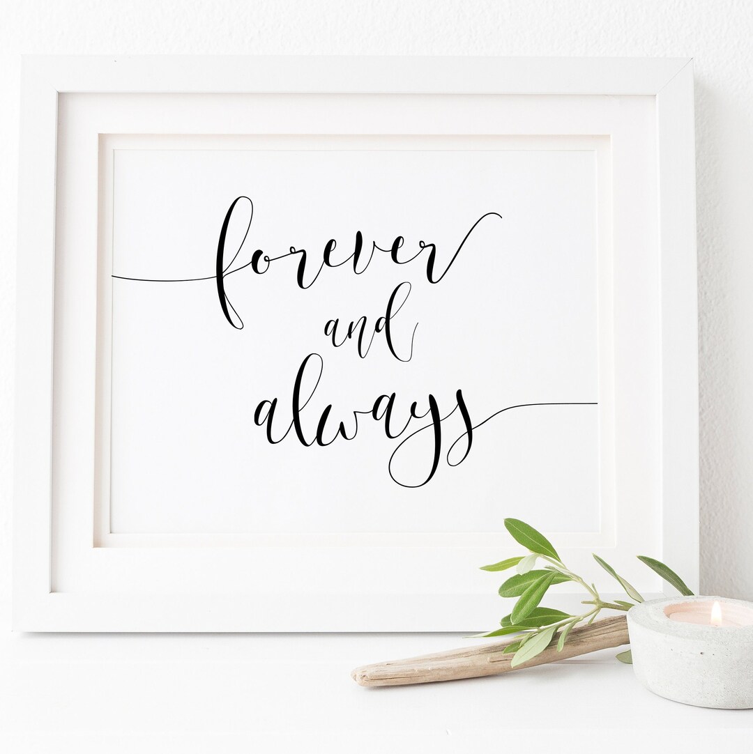Forever and Always Printable. Forever and Always Sign. Wedding Ceremony ...