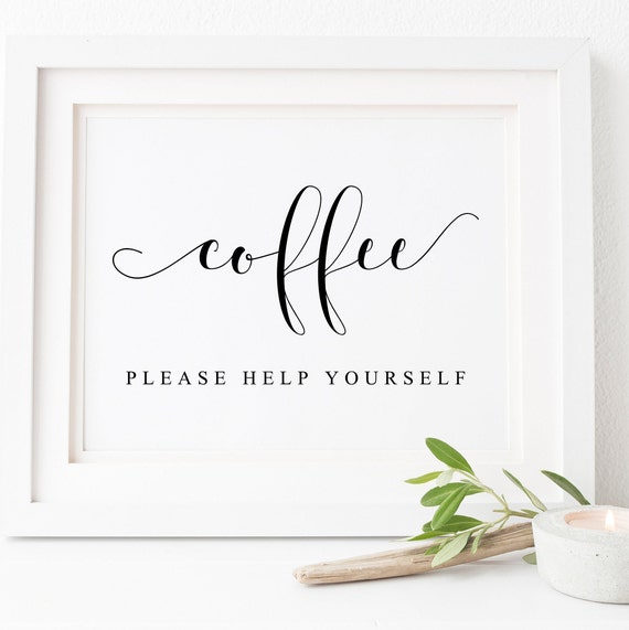 Coffee Bar Sign Coffee Sign Wedding Signs Wedding Coffee Etsy