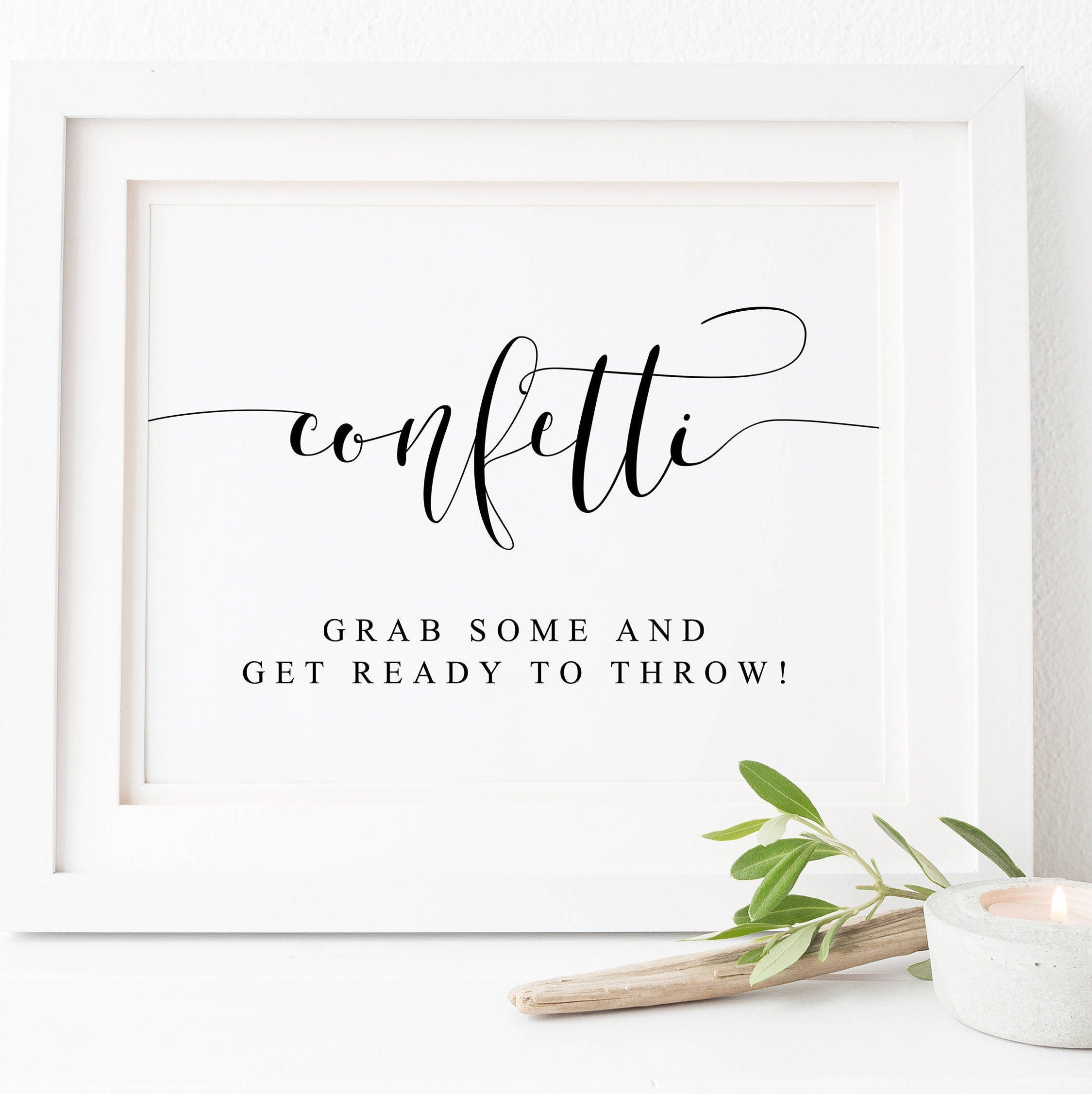 Confetti Signconfetti Printablewedding Confetti Signwedding Etsy