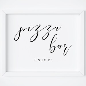 Pizza Bar Sign. Wedding Pizza Bar. Food Sign. Pizza Printable Sign. Bridal Shower Party. Wedding Signs. Table Sign. Wedding Food Sign. Signs