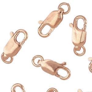 4X10 mm 14K Rose Gold Filled Lobster Clasp Open Ring Attached (RGF4002202)
