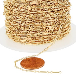 8.5 mm 14K Gold Filled Bar Bulk Chain (GF567) Priced Per Foot