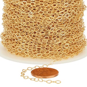 3x4 mm 14K Gold Filled Flat Cable Chain (GF1808F)