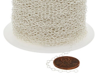 Cadena de cable de plata esterlina de 2 x 3 mm (SS1310) Precio por pie