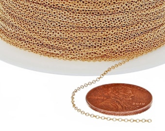 1 Foot of 1.2x1.4 mm 14K Gold Filled Cable Chain (GF1132)