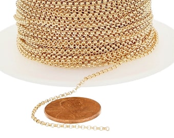 1.5 mm 14K Gold Filled Rolo Chain (GF441) Price Per Foot