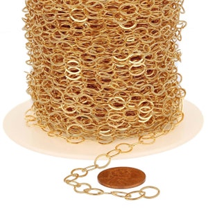 1 Foot of 6.4x8.2 mm 14K Gold Filled Flat Cable Chain (GF720F)