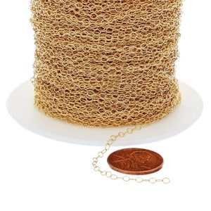 2.8x2.2 mm 14K Gold Filled Cable Chain Bulk (GF1212) Price Per Foot