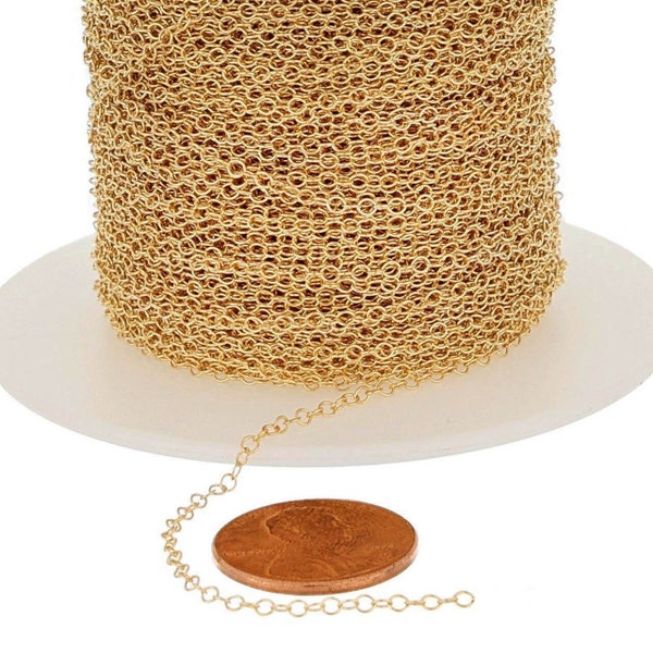 1 Foot of 1.6x2.1 mm 14K Gold Filled Cable Chain (GF1318)