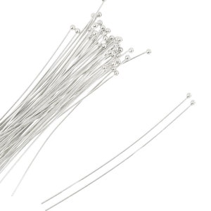 Sterling Silver Ball Head Pin 26g 1.5 IN 10 Pcs (SS4003302)