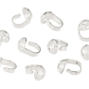 20 Pcs Sterling Silver Plain Bead Tips (SS4001802)