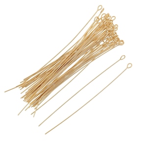 14k Gold Filled Eye Pins 2 In 24g 10 Pcs. (GF24G20EYP)