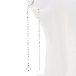 1 Paar 80mm Sterling Silber DC Bead Ketten-Durchzieher(SS4001709)