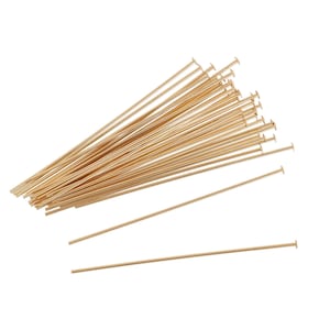 10 peças de pinos de cabeça preenchidos com ouro 14K de 2 polegadas, calibre 20 (GF20G20H10)