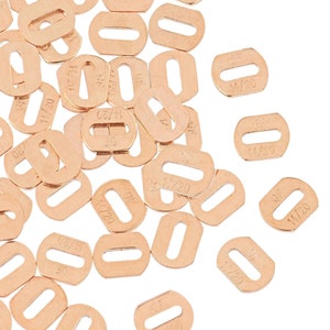 5 Pcs Bag of 4.2x3.3 mm 14K Rose Gold Filled Quality Tags (RGF4001QT)