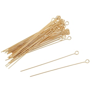 10 Pc 1.5 Inch 24g 14K Gold Filled Eye Pins (GF24G15EYP)