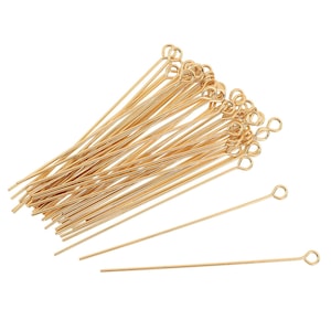 14k Gold Filled Eye Pins 1.5 In 22g 10 Pcs. (GF22G15EYP)