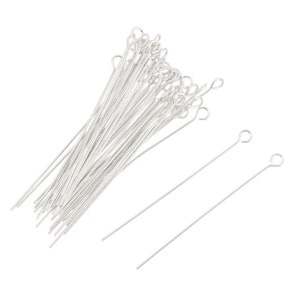 10 Pcs 26g 1 In Silver Eye Pins(SS26G10EYP)