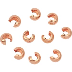 20 Pcs 3 mm 14K Rose Gold Filled Crimp Covers (RGF4002101)