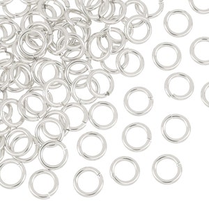 Sterling Silver Open Jump Rings - 16g 8mm 5 Pcs (SS16GOJR08)