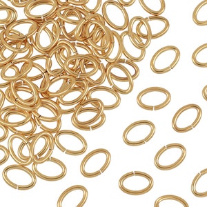 5 Pc 6.4X9.6 mm 16 Gauge 14K Gold Filled Oval Jump Rings (GF4003003)