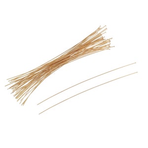 10 Pc Bag of 3 Inch 26 Gauge 14k Gold Filled Head Pins (GF26G30H10)