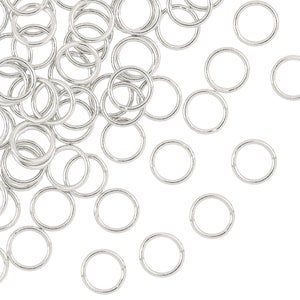 10 Pcs 8 mm 18g Silver Closed Jump Rings (SS18GCJR08)