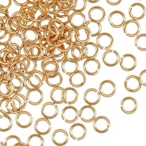 14K Gold Filled Open Jump Rings 3.5mm 22 Gauge 20 Pcs (GF22GOJR35)