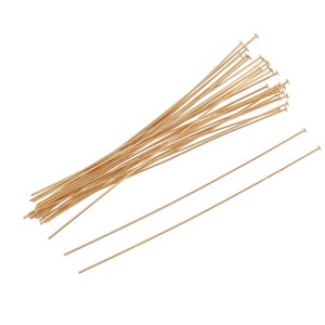 14k Gold Filled Head Pins 22 Gauge 3 Inch 10 Pc (GF22G30H10)