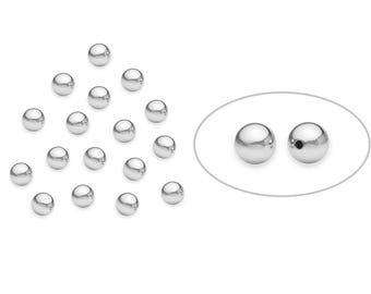 50 Pcs 4 mm Sterling Silver Seamless Round Beads (SS402004)